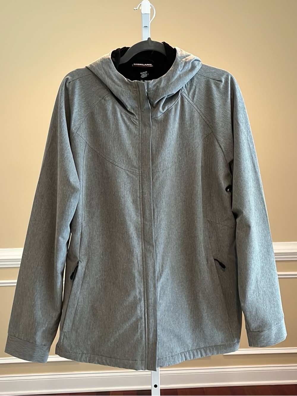 Kirkland Signature Softshell Fleece Lined Gray Jacket Size XXL